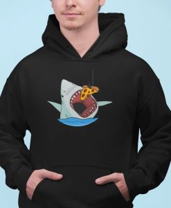 Shark Eating Pizza Unisex Hoodie