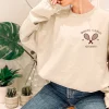 Spring Summer Vintage Inspired Tennis Crewneck Sweatshirt