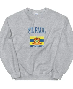 St. Paul MN Flag Unisex Crewneck Sweatshirt