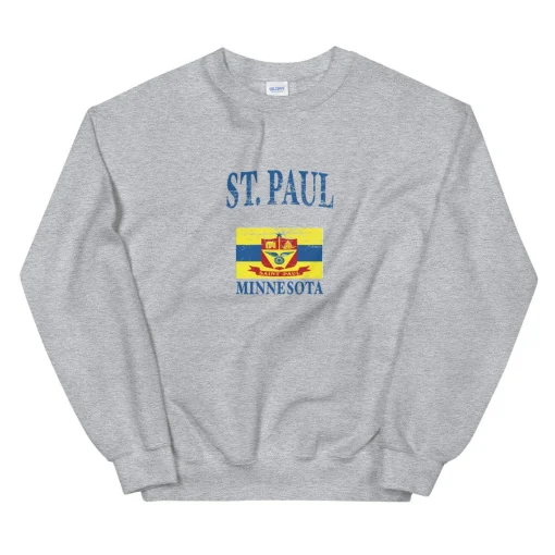 St. Paul MN Flag Unisex Crewneck Sweatshirt