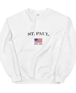 St. Paul Minnesota American Flag Unisex Crewneck Sweatshirt