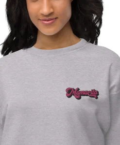 mamacita embroidered fleece sweatshirt