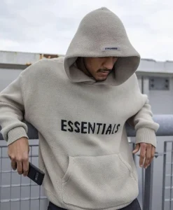 Essentials Inspired Knitted Hoodie