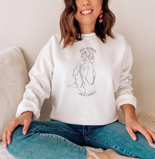 Pro-Woman Pro-Choice Comfy Graphic Sweatshirt