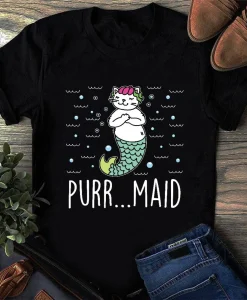 Purrmaid Cat Mermaid, Cat Mom Mermaid Lover Gift Shirt