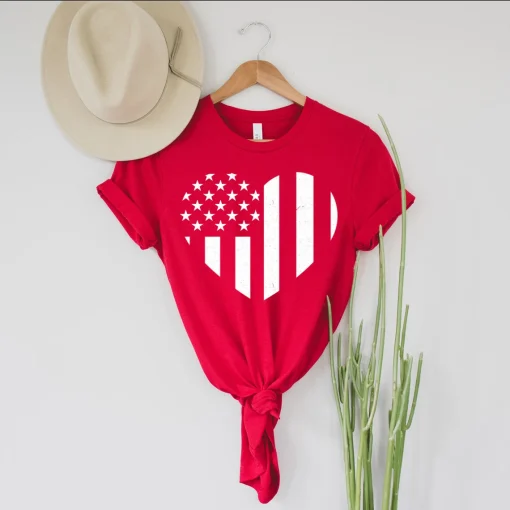 Stars And Stripes Heart Shirt