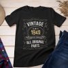 Vintage 1942 Birthday Gift Men Women Original Design Unisex T-Shirt