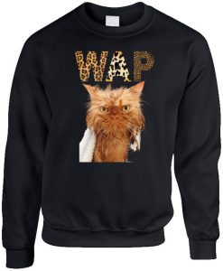 Wap Angry Wet Cat Crewneck Sweatshirt