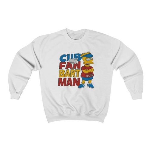 Chicago Cubs 1990s Retro Bart Simpson Bootleg Unisex Crewneck Sweatshirt