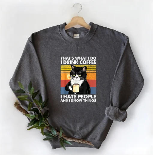 Coffee Cat Lover Sweatshirt