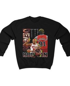 Dennis Rodman Oversized Large Graphic Soft Crewneck Sweatshirt