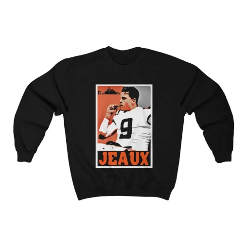 Joe Burrow Jeaux Burreaux Cajun Cincinnati Bengals CrewNeck Sweatshirt