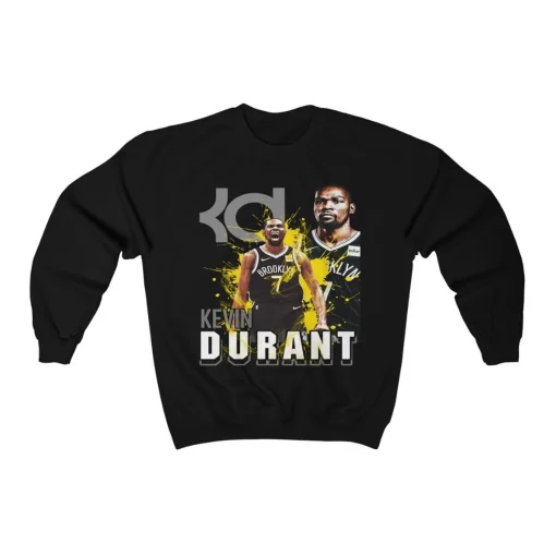 Kevin Durant KD New Jersey Nets Unisex Large Oversized Graphic Crewneck Sweatshirt