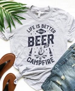 Life is Better With Beer Camping Shirt