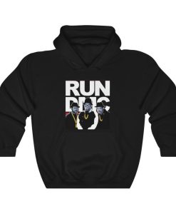 Run DMC Rap Hip-Hop 80s 90s Unisex Graphic Hoodie