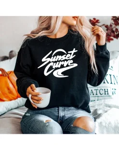 Sunset curved Sweatshirt