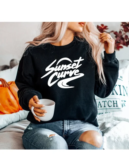 Sunset curved Sweatshirt