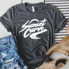 Sunset curved tshirt