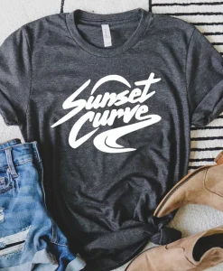 Sunset curved tshirt