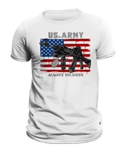 US Army Always Soldiers Patriotic Military Veteran Men's T-Shirt