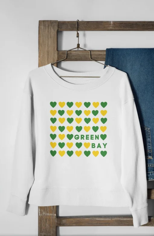 Heart Green Bay Crewneck Sweatshirt