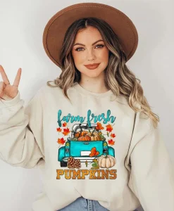 Farm Fresh Pumpkins Truck Sweatshirt