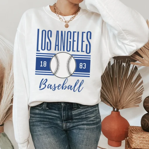 Los Angeles Baseball Retro Crewneck Sweatshirt