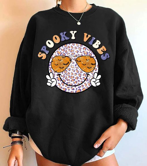 Spooky Vibes Smiley Face Sweatshirt