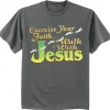 Walk With Jesus Mens Graphic Tee T Shirt