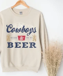 Cowboys and Beer Crewneck Sweatshirt