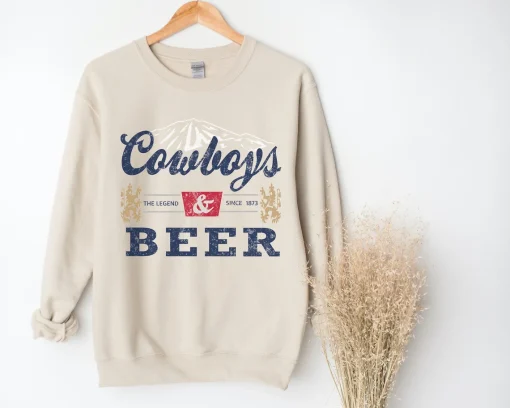 Cowboys and Beer Crewneck Sweatshirt