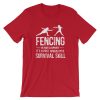 Fencing post apocalyptic Unisex t-shirt