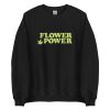 Flower power weed crewneck sweatshirt