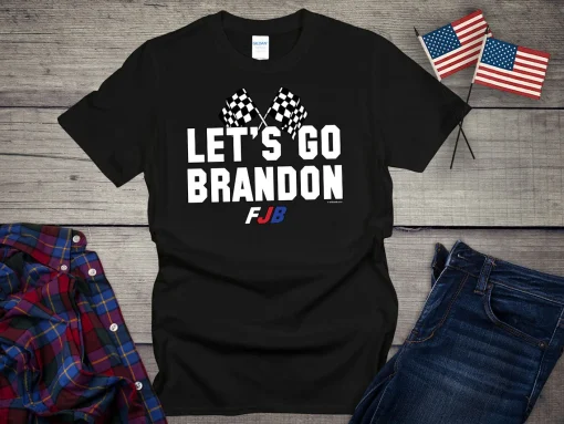 Let's Go Brandon Checkered Flag Political T-shirt