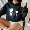 Am Coffee Pm Wine Hoodie