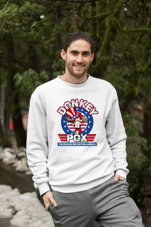 Donkey Pox Usa Flag Sweatshirt