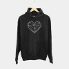 Geometric Heart Symbol Hoodie