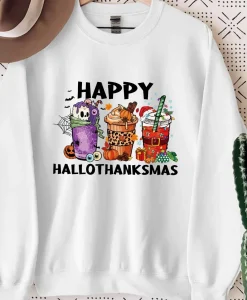 Happy Hallothanksmas Coffee Cup Sweatshirt