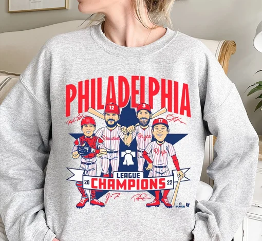 Philadelphia 2022 League Champions Caricature Sweatshirt