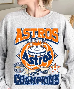 Vintage Retro Astros 90s Houston Baseball Crewneck Sweatshirt