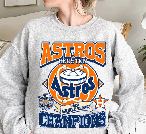 Vintage Retro Astros 90s Houston Baseball Crewneck Sweatshirt