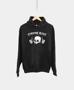 taying Alive Skull Hoodie