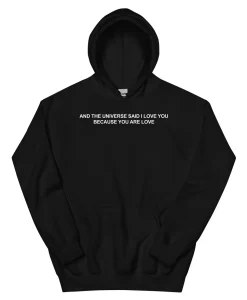And The Universe Said I Love You Because You Are Love Hoodie