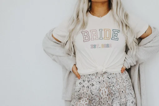 Retro Bride Est Shirt