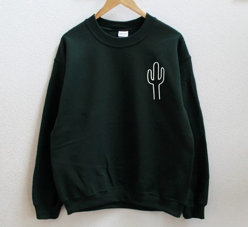 Cactus dark green sweatshirt