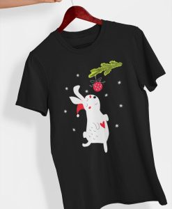 Christmas rabbit with ball T-shirt