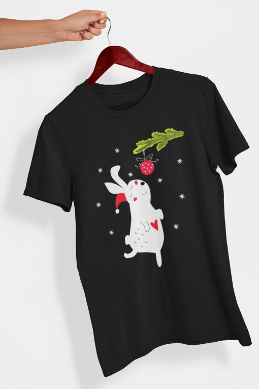 Christmas rabbit with ball T-shirt