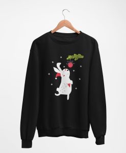 Christmas rabbit with ball sweatshirt