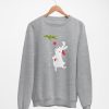 Christmas rabbit with heart sweatshirt