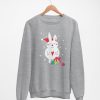 Christmas rabbit with presents sweatshirt